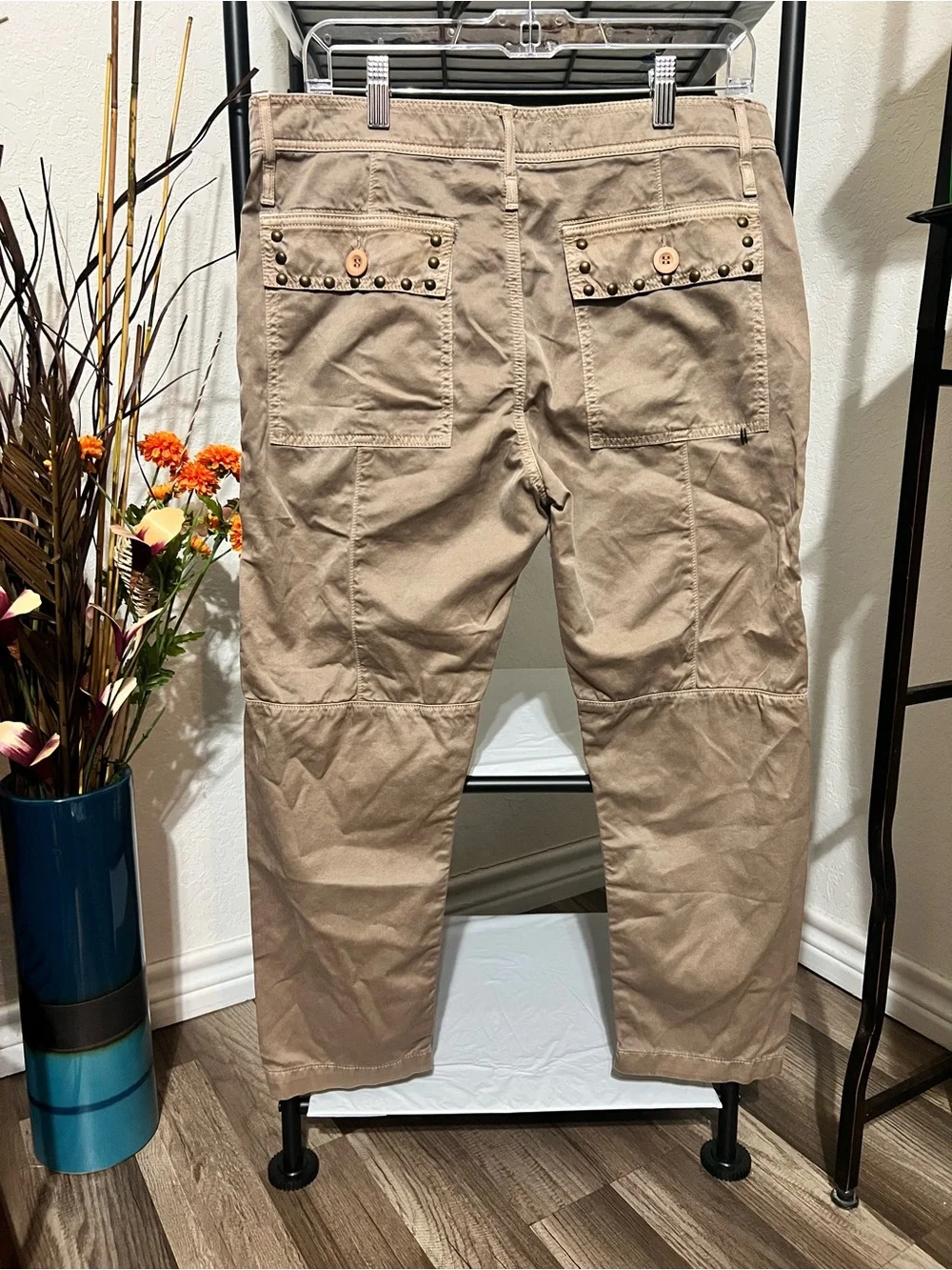 NWT Calvin Rucker Tan Studded Pants